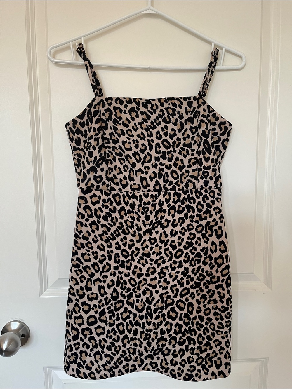 Leopard Print Spaghetti Strap Mini Dress - Pull & Bear